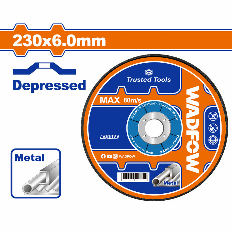 Disco de desbaste para metal abrasivo 9" 230x6.0mm Centro concavo