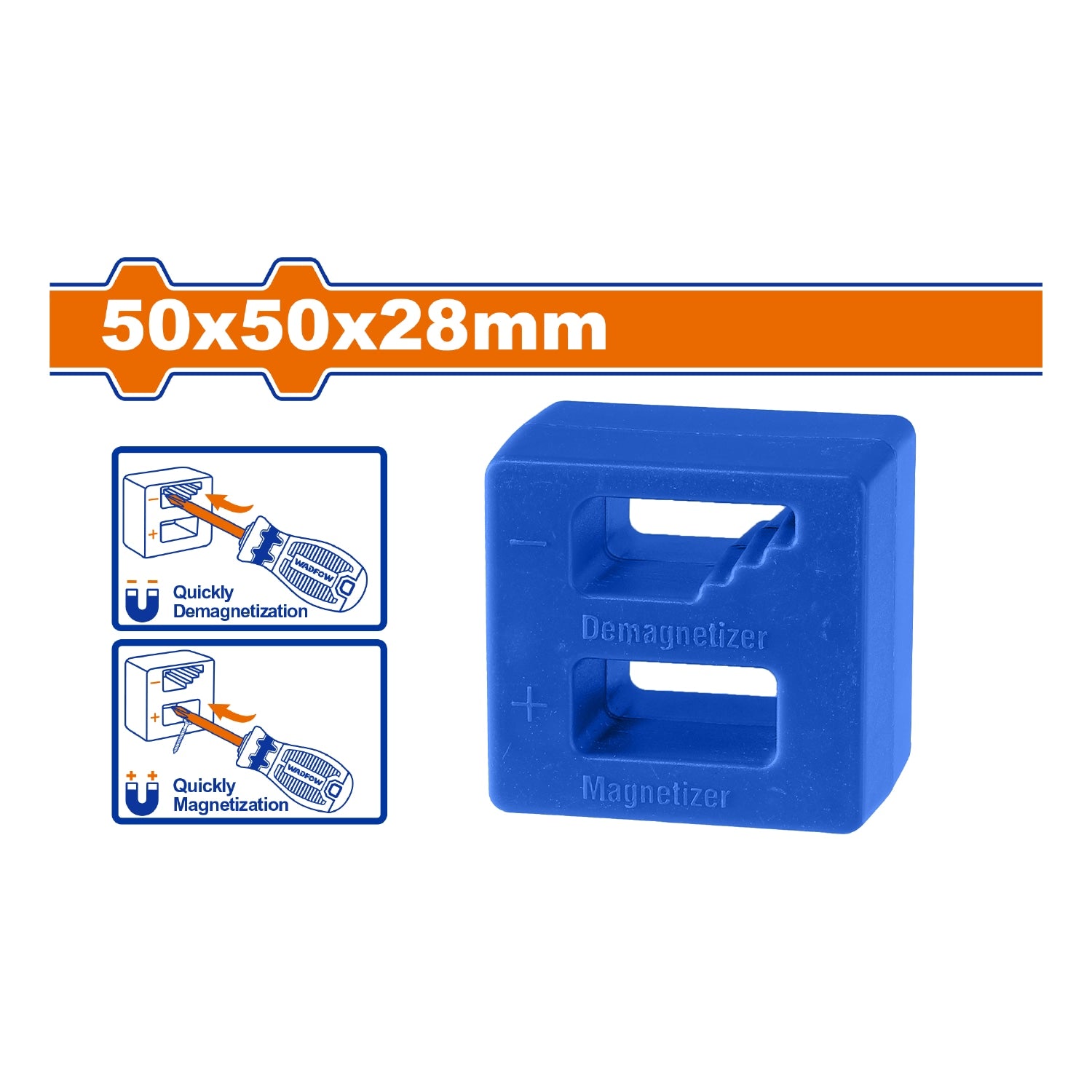 Imantador y desimantador de destornilladores Tamaño: 50*50*28mm Material: Plástico Abs Imán Potente magnetizador