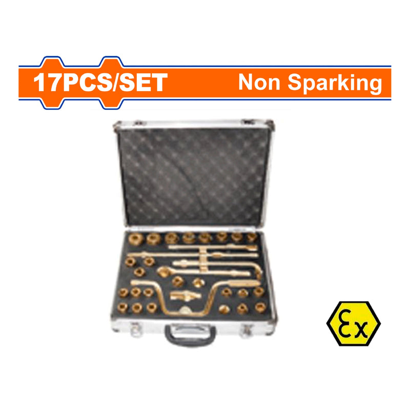 Adaptadores de socket Antichispas. Set 17 piezas. Bronce de Aluminio.