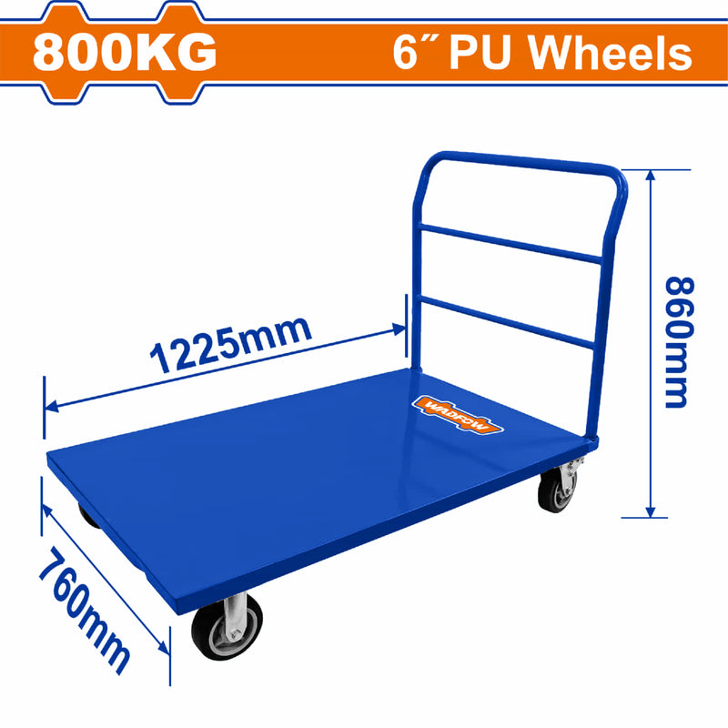 Carretilla de Plataforma de Carga 800 Kg. Ruedas 150mm Carreton con Ruedas.