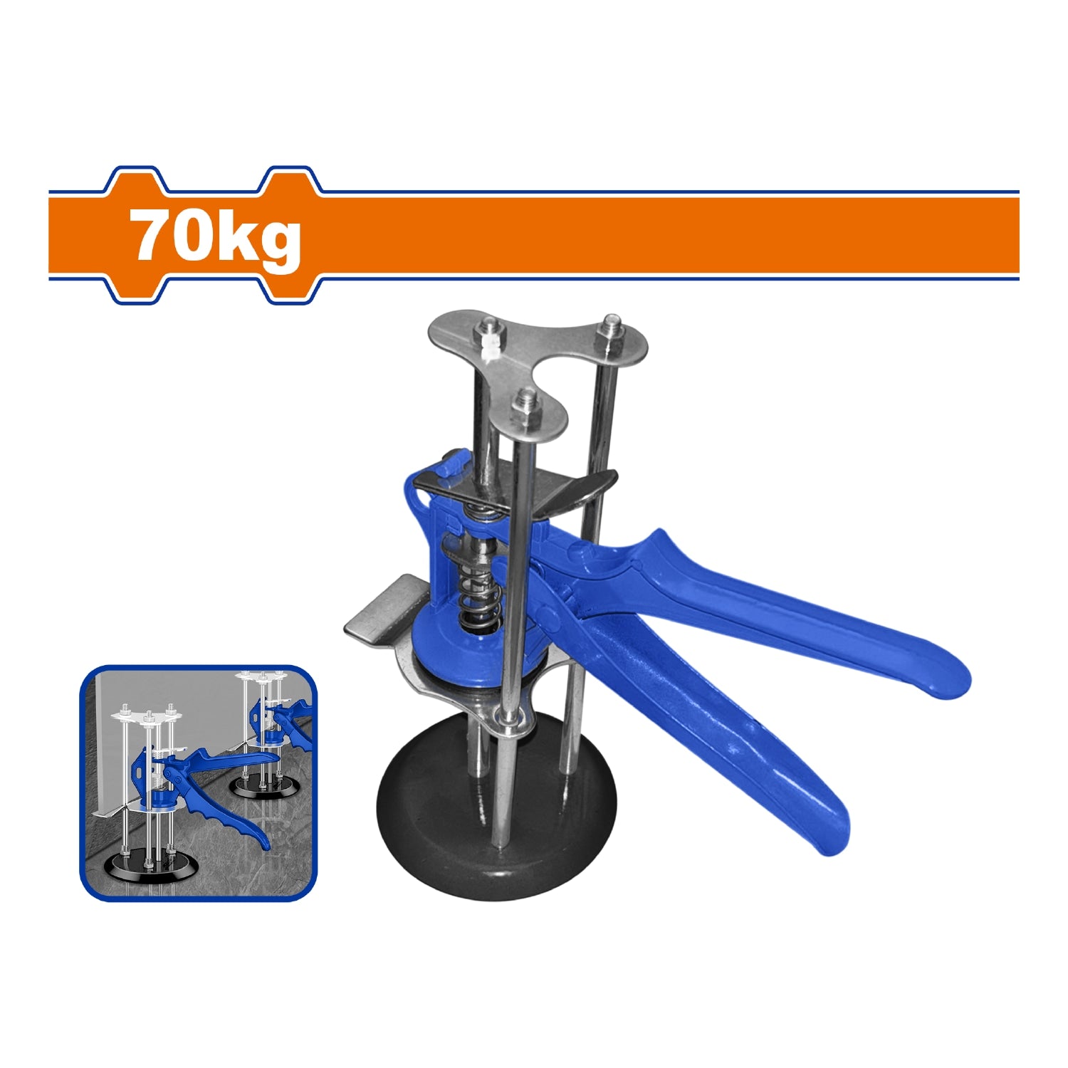 Nivelador de Azulejos de 70kg Diámetro: 8mm Altura Ajustable: 100mm. Ideal para estabilidad. Con chupas para nivelacion