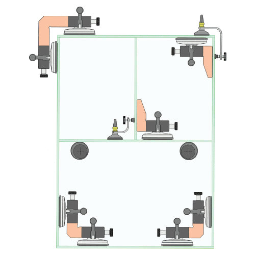 Ventosa con tope a 90° (Ajustable)