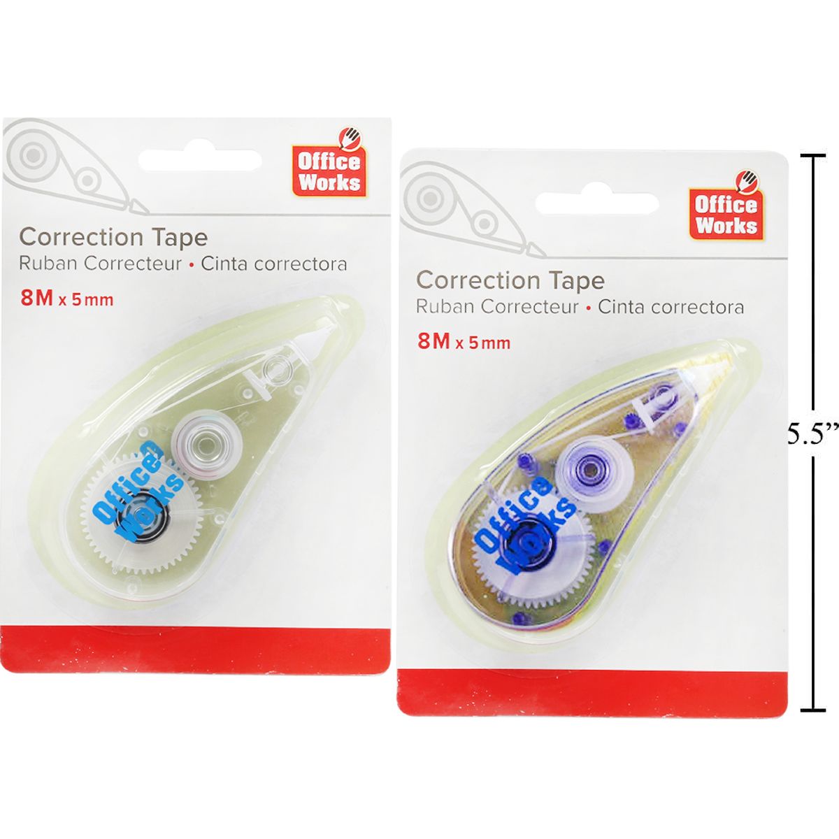 (1pza) Corrector de cinta 8 m (L) x 5 mm (W)