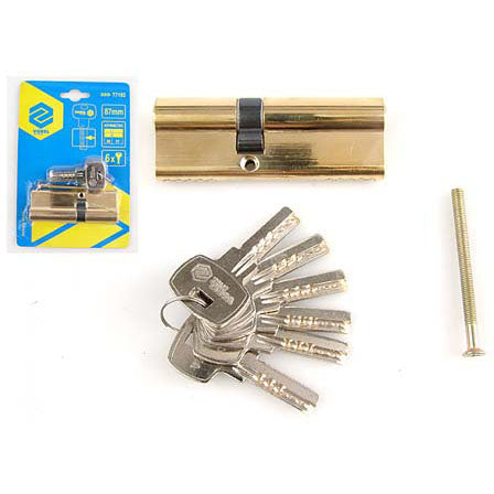 Cilindro De Cerradura De Laton (87 Mm, 6 Llaves, 36/51 Mm)
