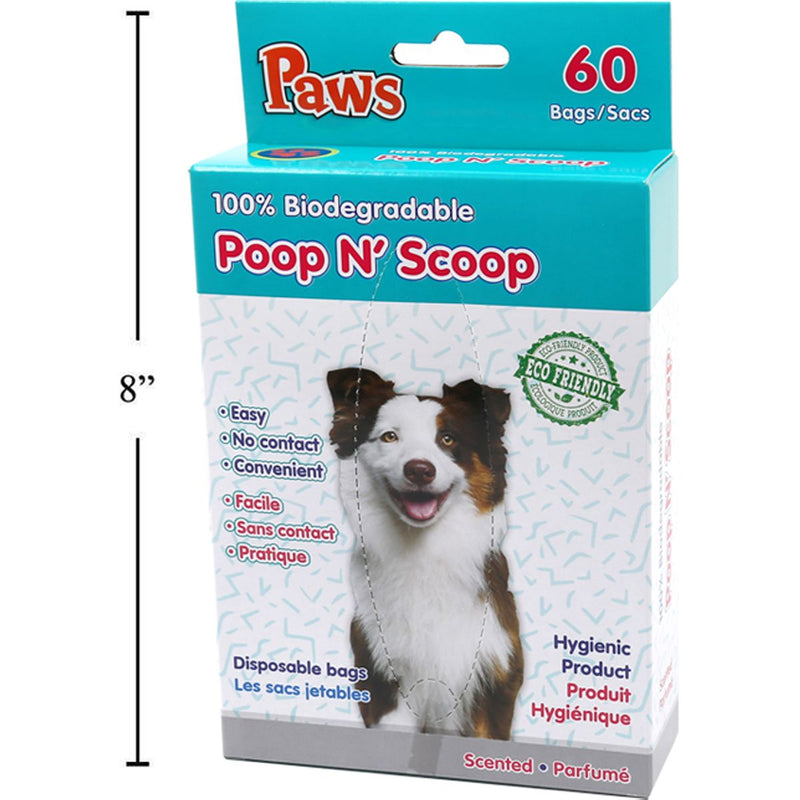 Paquete de 60 bolsas biodegradables para caca por caja