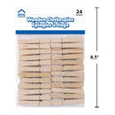 Pinzas de madera para ropa de 24 piezas