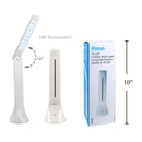 iFocus, Lampara luz de trabajo plegable de 18 LED, recargable por USB, blanco