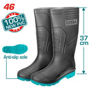 Botas de caucho altas Talla 46. 100% Resistente al agua. PVC. Suela antiresbalante. Altura:37cm (Par) Botas Industriales
