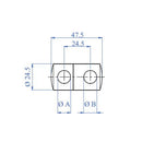 Soporte Doble Para Tubo De 12.2Mm.