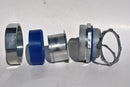 Conector Cajilla Metalica - Tuberia Liquid Tigth de 1/2".  Material Zinc. Certificado UL-E365150.