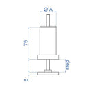 E035170005 Anclaje Para Poste De Baranda Quickstair.