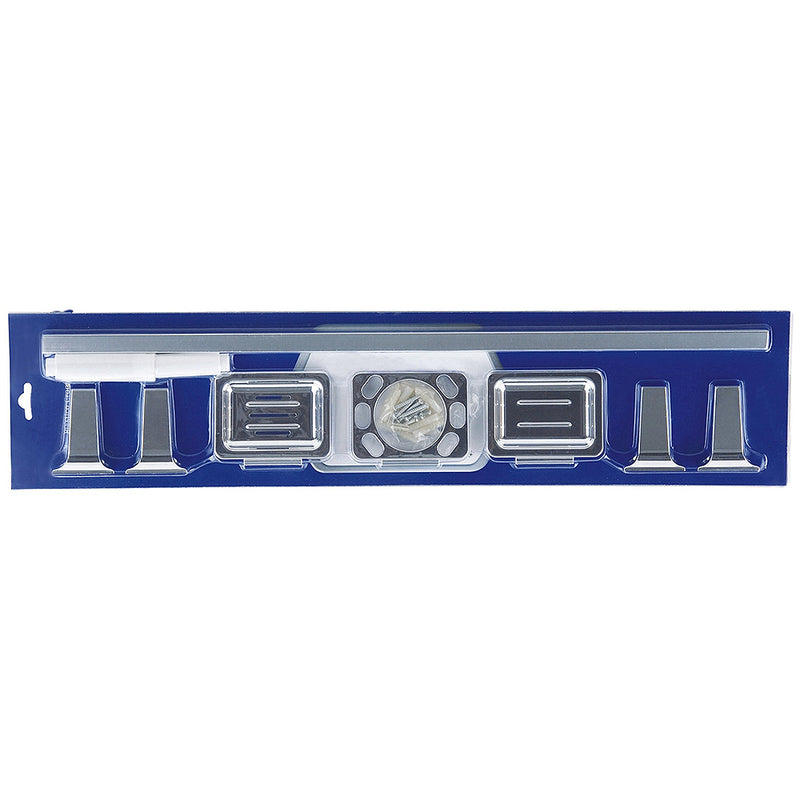 Accesorios de cuarto de baño PVC cromados 5 pcs. NESSATI. Blíster