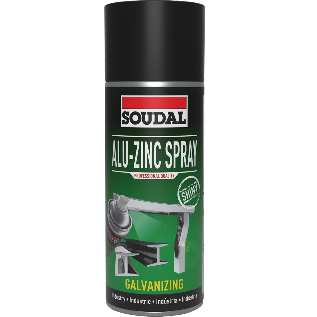 Protector de aluminio y zinc con efecto galvanizado brillante 400 ml. Soudal