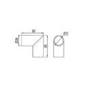 Codo De 90° Para Tubo 1 1/4"  SS304  Satinado.