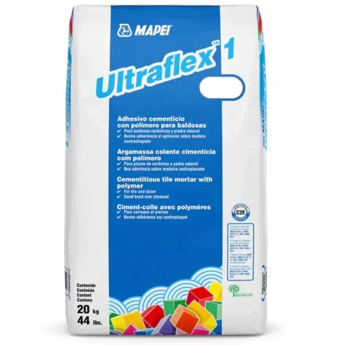 Pegamento Ultraflex 1 de 20 kg. Color blanco