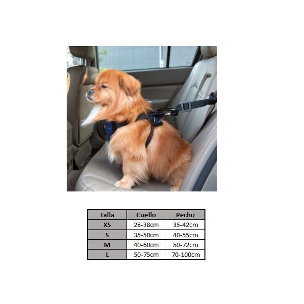 Arnes Pechera para mascota, para transportar en auto. Tamaño L.