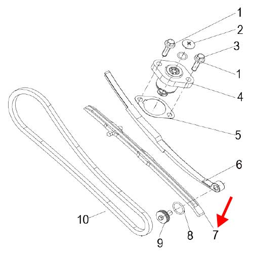 Patin de cadena fijo (K-BLADE125)