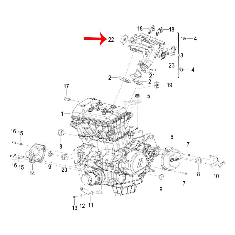 Sensor De Posicion Del Acelerador (TRK502X / TNT600 / 752S / 302S / LEONCINO500)