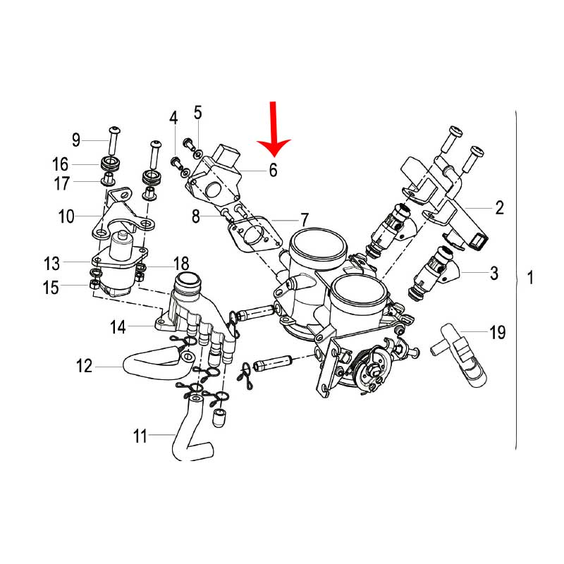 Sensor De Posicion Del Acelerador (TRK502X / TNT600 / 752S / 302S / LEONCINO500)