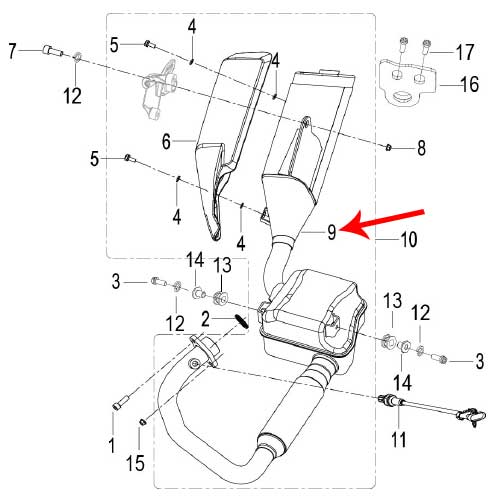 Kit de tubo de escape (TNT25)