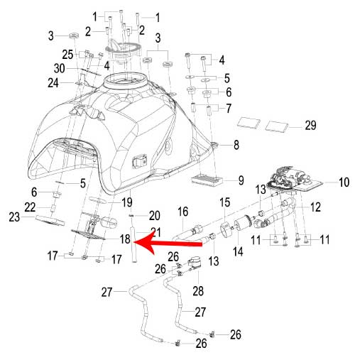 Sensor De Nivel De Combustible (TRK251) (CODIGO NUEVO MO-REP-50800N300001)