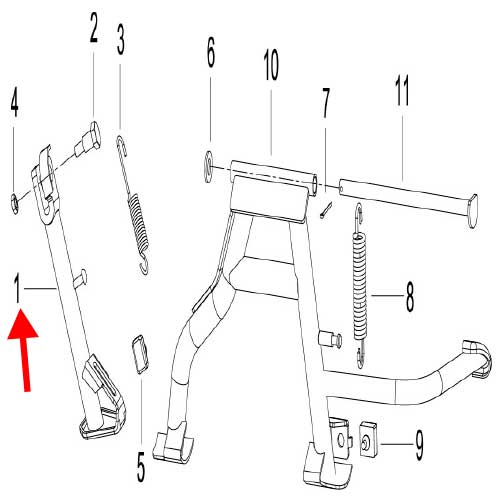 Caballete lateral (K-BLADE125)