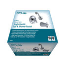 Juego de ducha con acabado cromado brillante para bañera