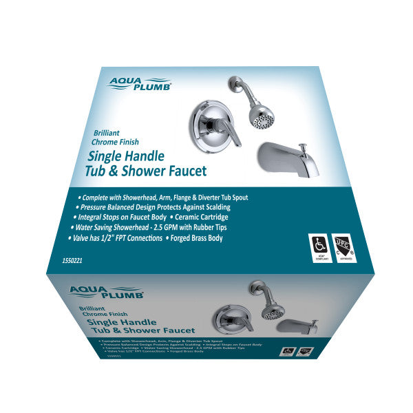 Juego de ducha con acabado cromado brillante para bañera