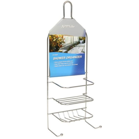 Organizador cromado para ducha