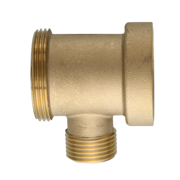 Conector Tee con rosca  de 1-1/2" x 3/4" x 1/2" para lavadoras