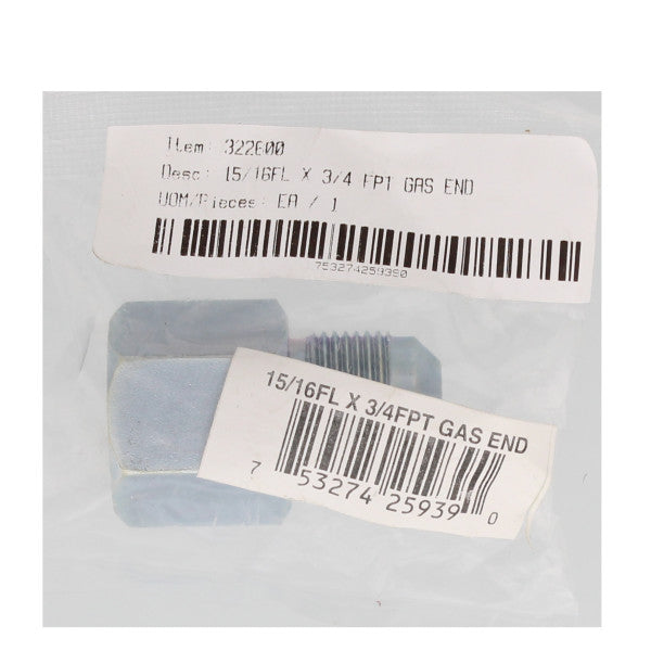 Conector de 3/4" para manguera de gas