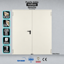 Puerta Doble Multiuso DERECHA 1500x2140mm marco MC3 color Blanco crema RAL 1013 (No incluye cilindro, se vende por separado)