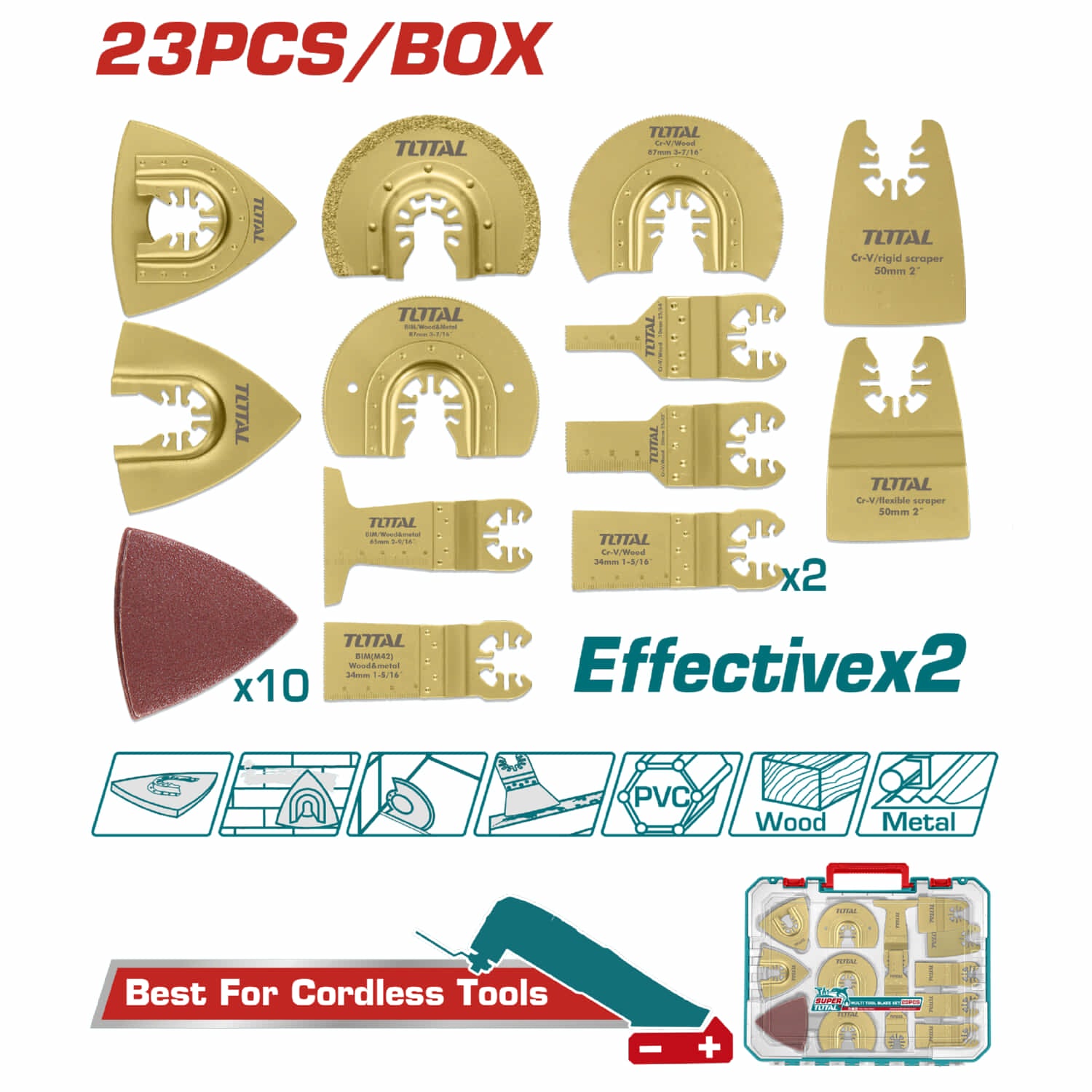 Consumibles para Flexible Multifuncional Set de 23 piezas.