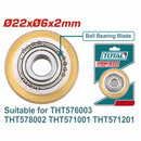 Rueda de repuesto para cortadora de azulejos y baldosas. Ø22xØ6x2mm.