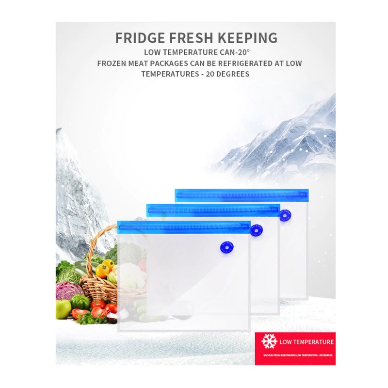 Bolsas empaque al vacío con zipper - 10 Und/ 22x21cm.