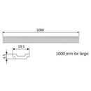 Barra De Transmision De Aluminio. Canal De 19.5 Mm. Largo De 1000 Mm. Agujero De 6 Mm En Los Extremo