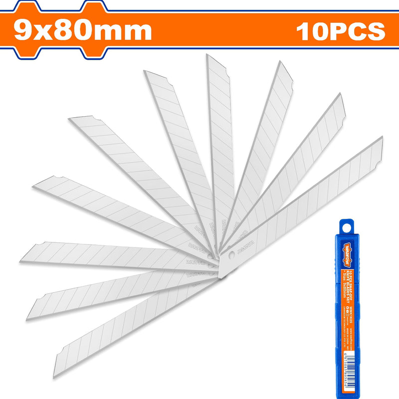 Cuchillas 10 piezas. Tamaño 9x80mm. Para exactos. Juego