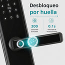 Cerradura Inteligente Digital Cerrojo Smart Lock 6 en 1. Llave Huella contraseña Bluetooth Camara app fácil de instalar
