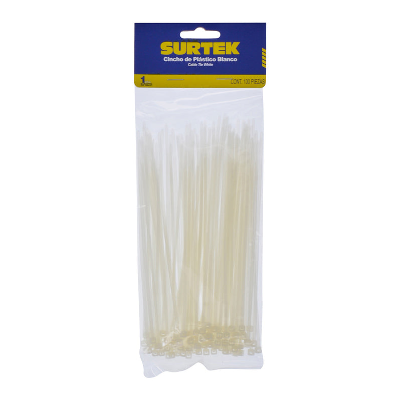 Zunchos plástico 100 x 2.5mm100 piezas natural Surtek