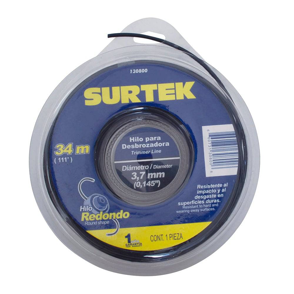 Surtek Nylon P/ Desbrozadora En Doble Blíster 3.7Mm X 34 Mt