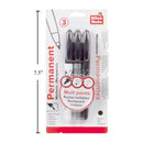 Marcadores permanentes de 3 piezas 3 tamaños de boquillas auxiliares