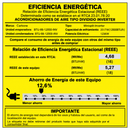 Aire acondicionado Split Inverter 12,000 Btu R32 Coil de Cobre SEER 18. Ahorro de Energía con IA