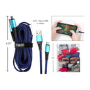 iFocus 10ft Micro USB Data cbl4C, correa de velcro, paquete (HZ)