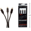 Ifocus, Cable De Carga Y Sincronización 3 En 1 De 1,2 M, Negro, Cbx + Bandeja (HZ)