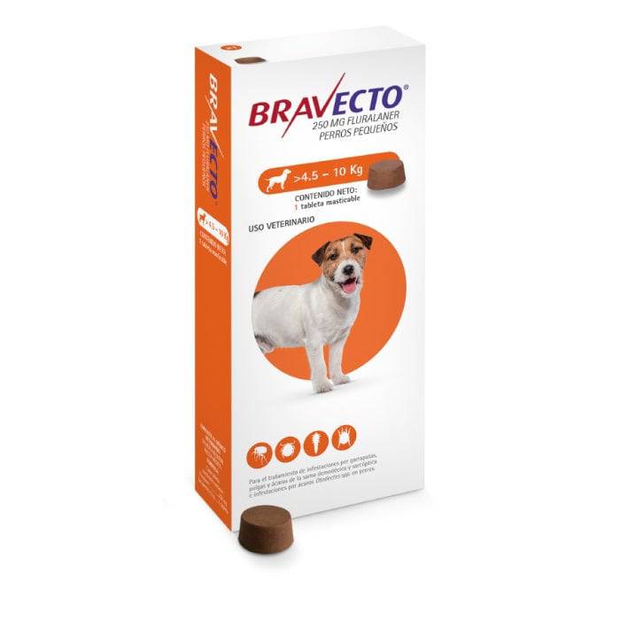 Bravecto De 250Mg Para Perros Pequeños (4.5-10Kg)