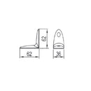 Angulo de fijacion SS304  Satinado.