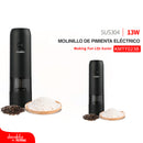 Molinillo de pimienta eléctrico 12W 6 Veloc. 3.7V Cable USB. Batería de Litio.