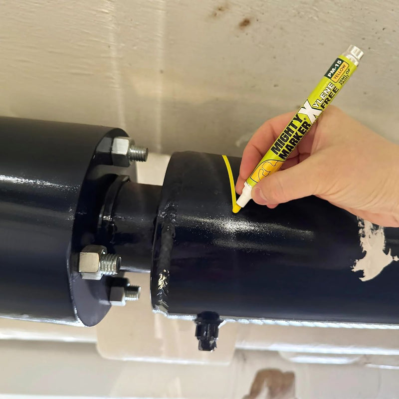 Piloto marcador permanente industrial amarillo de pintura