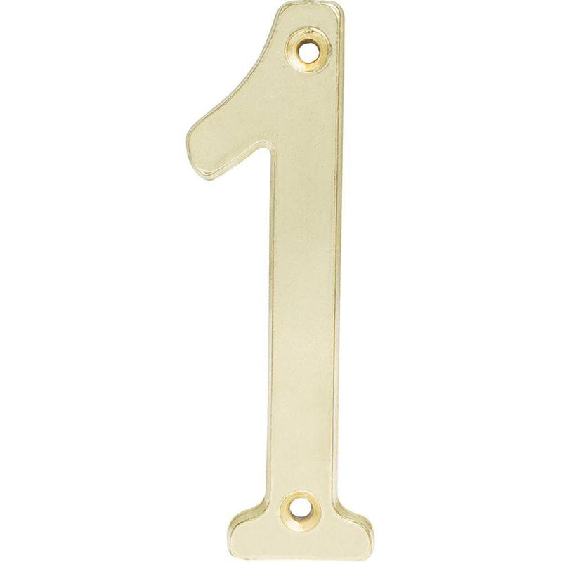 Numero 1 Slim 4" Latón Brillante Lock