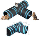 Juguete para Gato, Tunel plegable 80x50x25cm, Color Negro de Tela.